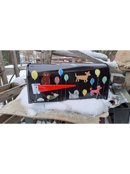 Painted Mailbox - american dogs 008