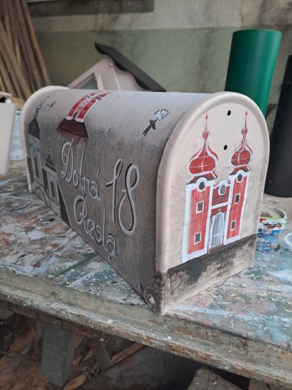 Painted Mailbox - american 007 Banská Štiavnica