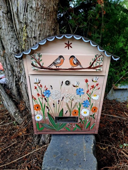 Bemalter Briefkasten – Wiesenblumen 050