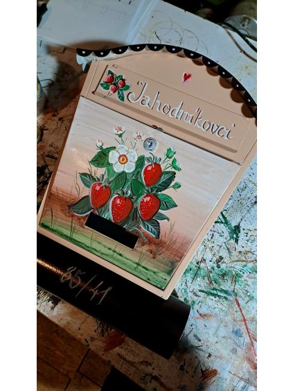 Painted Mailbox - garden flowers 015