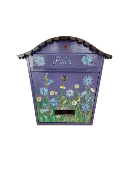 Maľovaná poštová schránka - Lúčne kvety 028