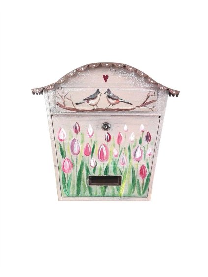Bemalter Briefkasten - Gartenblumen 009