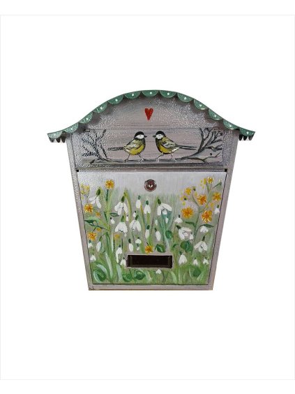 Maľovaná poštová schránka - Lúčne kvety 026