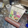 Bemalter Briefkasten - Gartenblumen 014