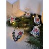 Weihnachtsschmuck für den Baum, handbemalt (5er-Pack)