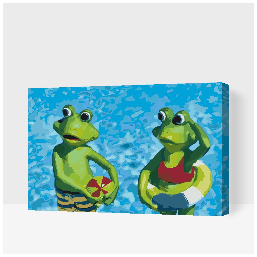 Paint by Number - Frogs on Vacation