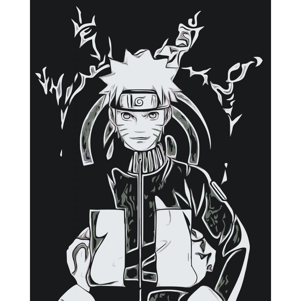 Drawings To Paint & Colour Naruto - Print Design 002