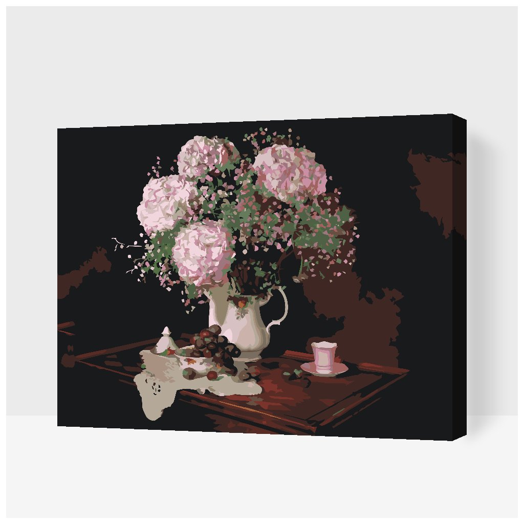 Paint by Number Bouquet of Hydrangeas