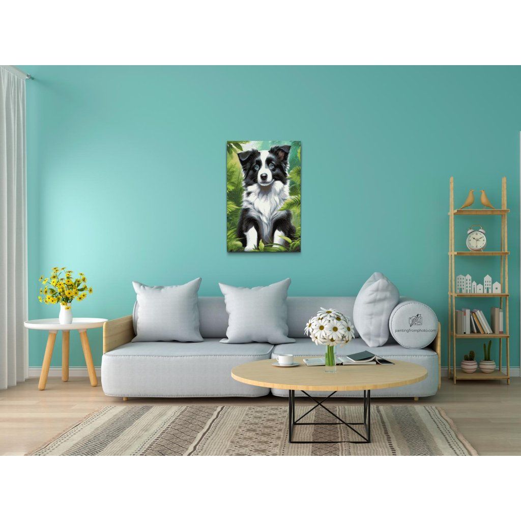 Kit di pittura a diamante con trapano completo Border Collie fai