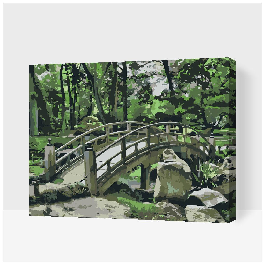 Paint by Number - Bridge in the Garden