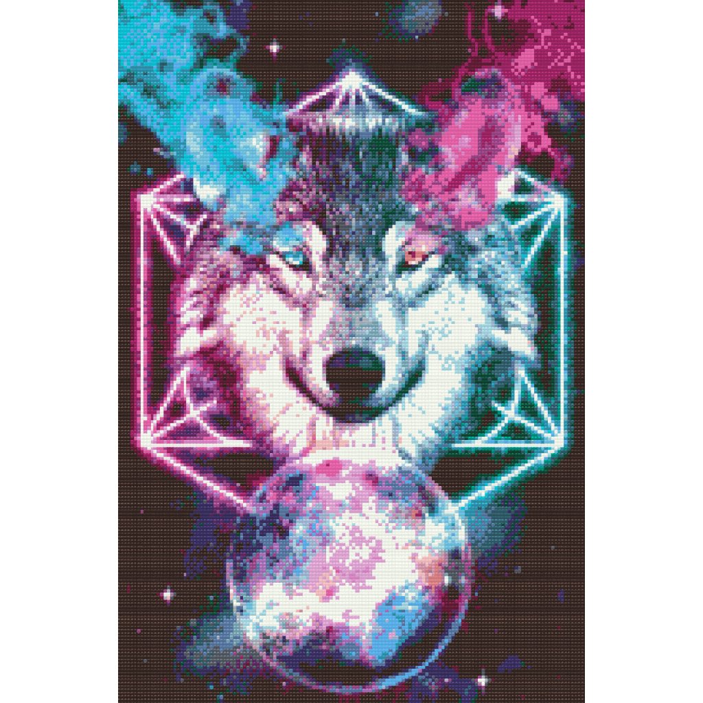 Diamond Painting - Wolf in Space 
