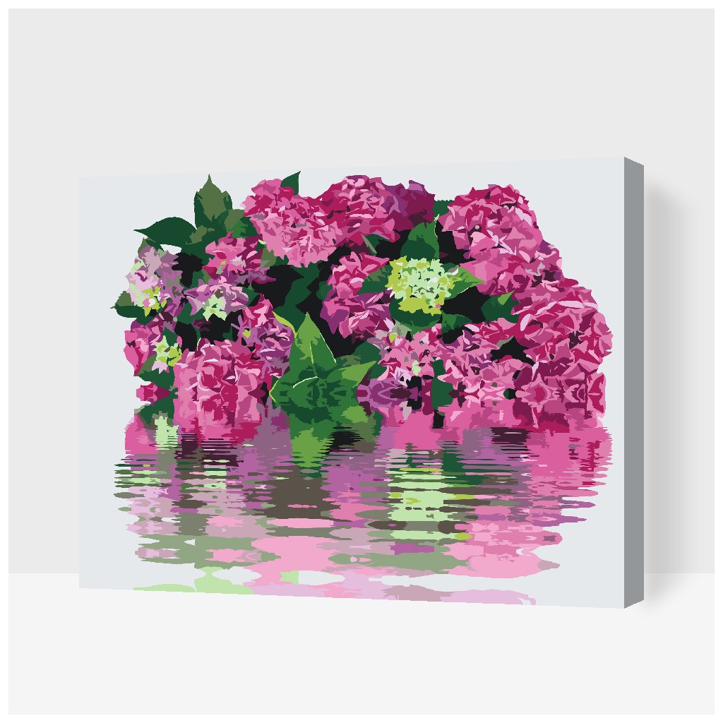 Paint by Number Hydrangea by the Water