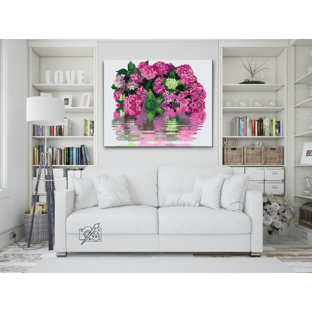Paint by Number Hydrangea by the Water