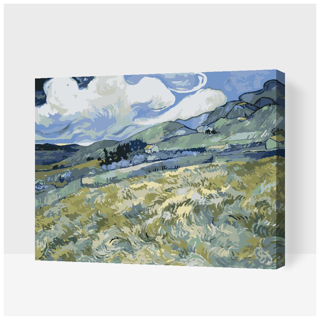 Paint by Number - Vincent van Gogh - Wheat Field with Mountains