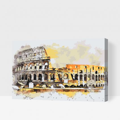 Paint by Number - Colosseum Illustration