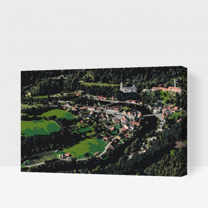 Paint by Number - View of Rozmberk Castle