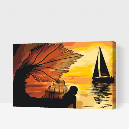 Paint by Number - Mermaid and Sailboat