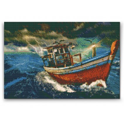 Diamond Painting - Boat in Storm 4