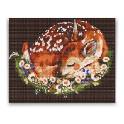 Diamond Painting - Roe Deer among the Flowers