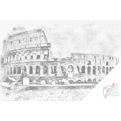 Dotting points - Colosseum Illustration