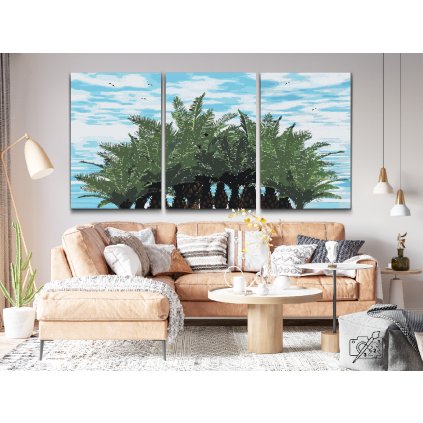 Paint by Number - Caribbean palm trees (set of 3)