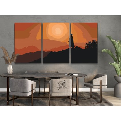 Paint by Number - Monk at Sunset (set of 3)