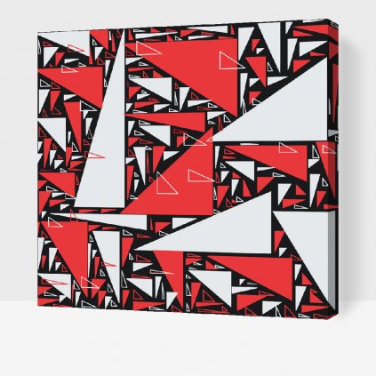 Paint by Number - Red and White Triangles