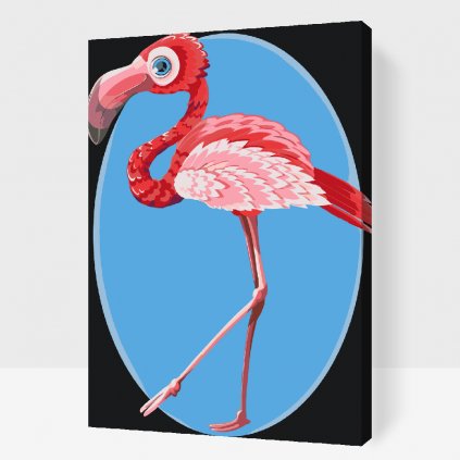 Paint by Number - Walking Flamingo