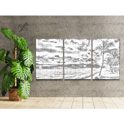 Dotting points - Tropical Beach by the Ocean (set of 3)