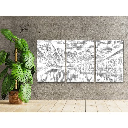 Dotting points - A Lake in the Canadian Mountains (set of 3)