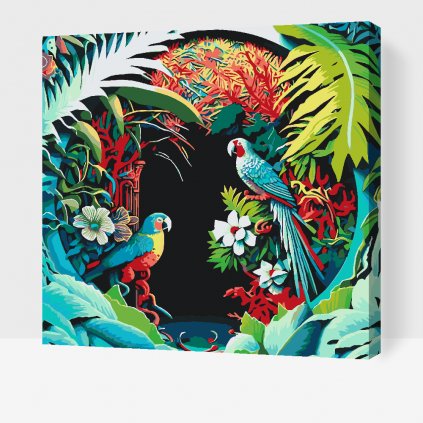 Paint by Number - Parrots in Paradise