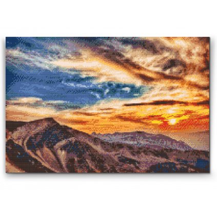 Diamond Painting - Sunset over the Mountains
