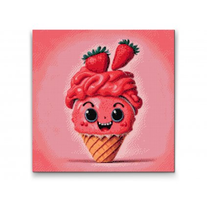 Diamond Painting - Strawberry Ice Cream
