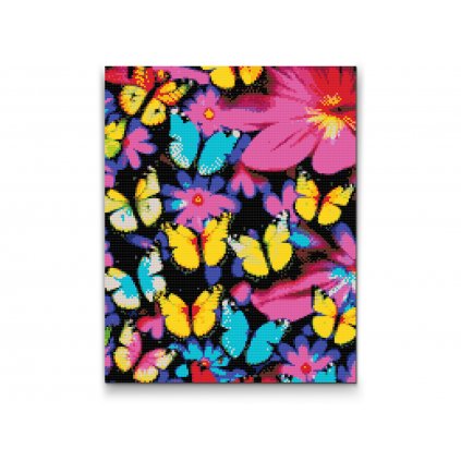 Diamond Painting - Colourful butterflies