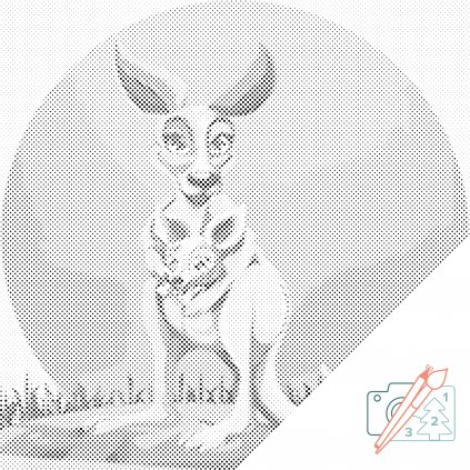 Dotting points - Kangaroo with Cub