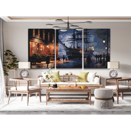Paint by Number - Hamburg at night (set of 3)