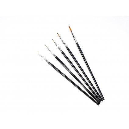 3855 paint brushes set black 5 pcs