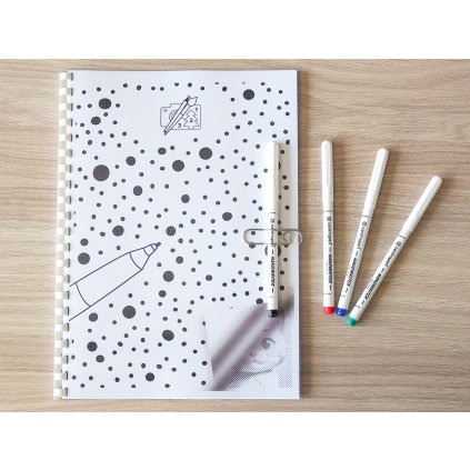 Dotting book - Animals (Variant 4 colours (black, red, green, blue))