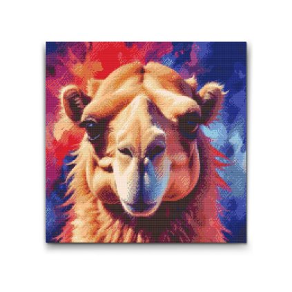 M2_Diamond_Paintings_-_Camel_in_shades_of_red_and_blue