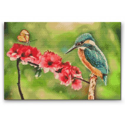 Diamond Painting - Butterfly and Kingfisher
