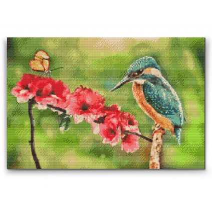 Diamond Painting - Butterfly and Kingfisher