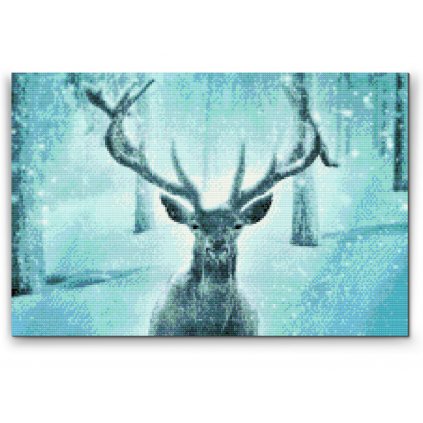 Diamond Painting - Snowy Reindeer
