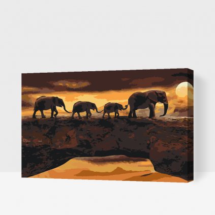 Paint by Number - Wandering with Elephants