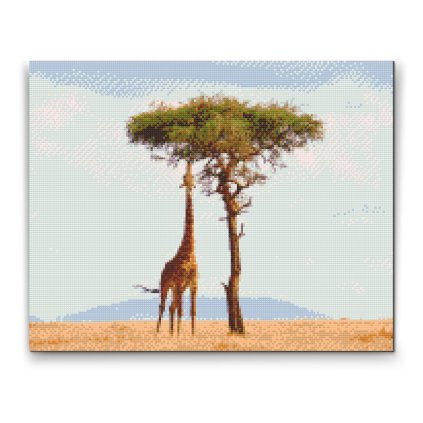 Diamond Painting - Giraffe Feeding