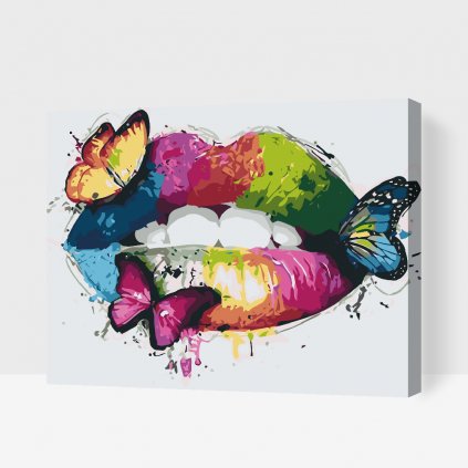 Paint by Number - Rainbow Lips