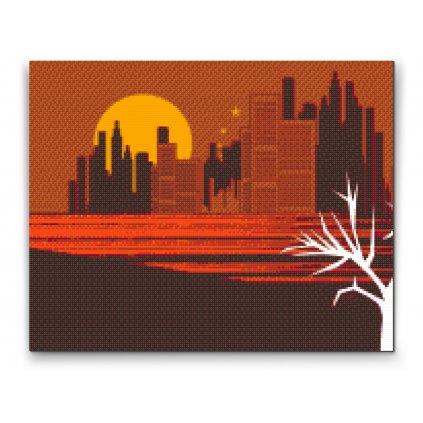 Diamond Painting - Orange Skyline