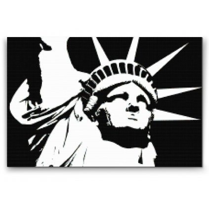 Diamond Painting - B/W Statue of Liberty