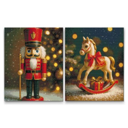 Diamond_Paintings_Nutcracker_and_Rocking_Horse_set_of_2_canvases_M7