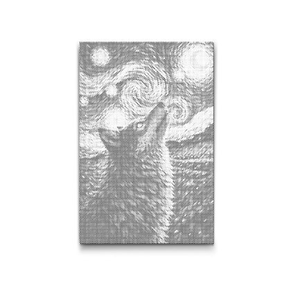 Dotting_Points_Vincent_Van_Gogh_-_Starry_Night_and_the_Wolf_M2