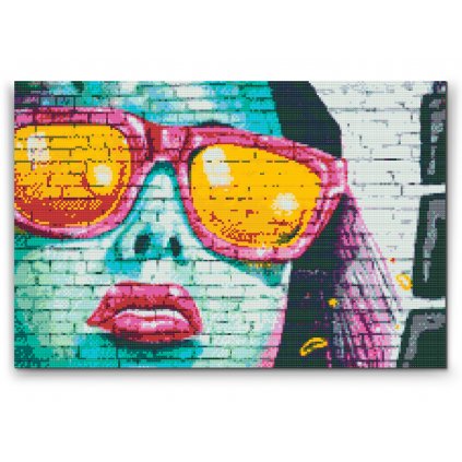 Diamond Painting - Woman in Pink Glasses